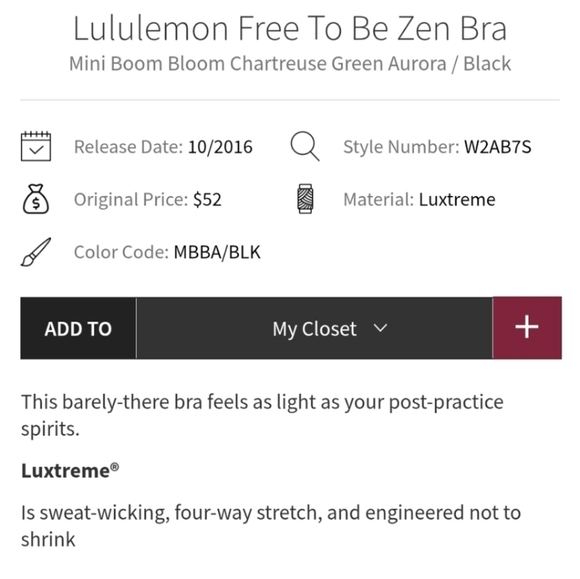 Lululemon Athletica Free To Be Zen 8 Purple and Green Sports Bra Medium Support - Picture 14 of 14